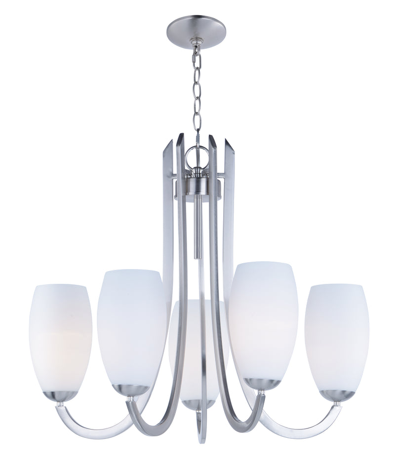 Maxim 21655SWSN Taylor 5 Light Chandelier | Satin Nickel