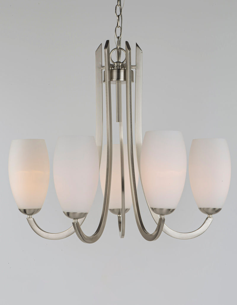 Maxim 21655SWSN Taylor 5 Light Chandelier | Satin Nickel