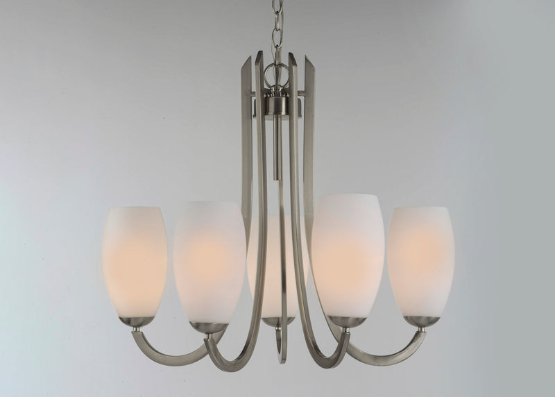 Maxim 21655SWSN Taylor 5 Light Chandelier | Satin Nickel