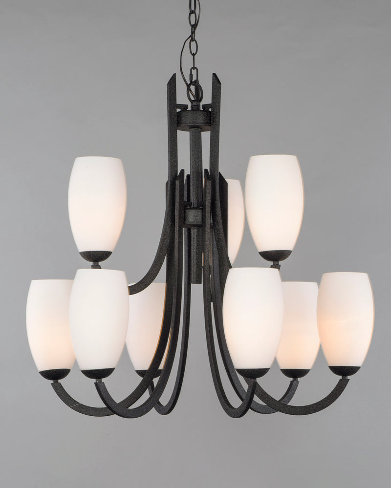 Maxim 21657SWTXB Taylor 9 Light Chandelier | Textured Black