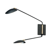 Maxim 21692BKSBR Scan 2 Light LED Pin Up Wall Sconce | Black / Satin Brass