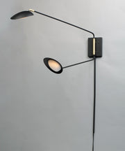 Maxim 21692BKSBR Scan 2 Light LED Pin Up Wall Sconce | Black / Satin Brass