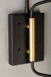 Maxim 21692BKSBR Scan 2 Light LED Pin Up Wall Sconce | Black / Satin Brass