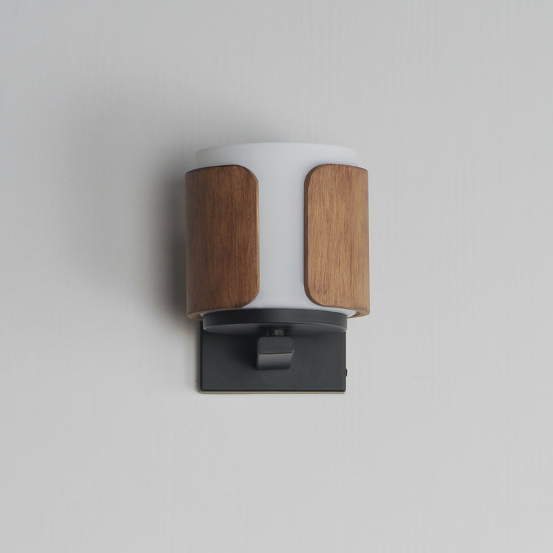 Maxim 21711SWWNBK Draughtsman Wall Sconce | Walnut / Black