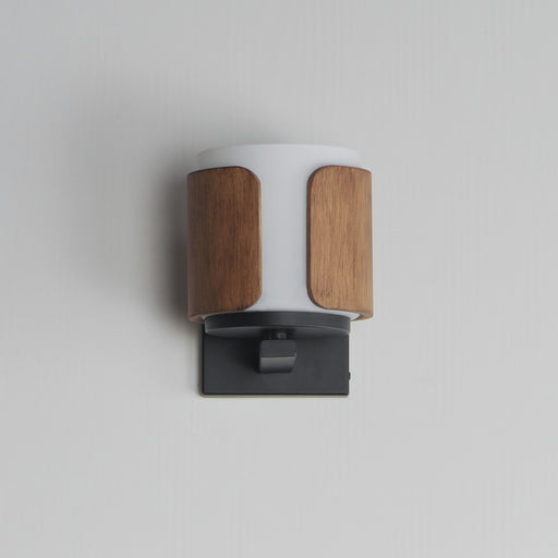 Maxim 21711SWWNBK Draughtsman Wall Sconce | Walnut / Black