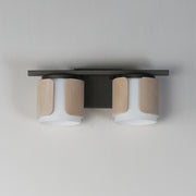 Maxim 21712SWNWDCHL Draughtsman 2 Light Bath Vanity | Natural Wood/Charcoal
