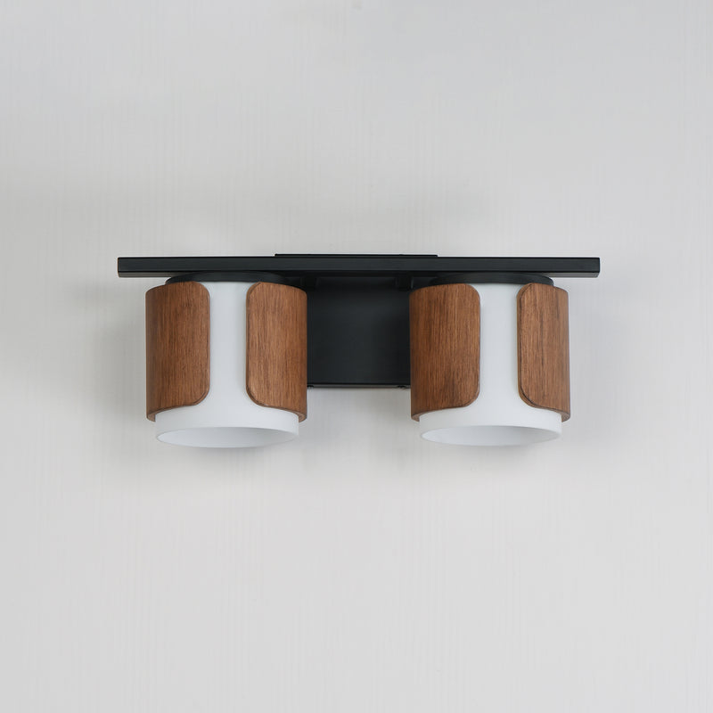 Maxim 21712SWWNBK Draughtsman 2 Light Bath Vanity | Walnut / Black