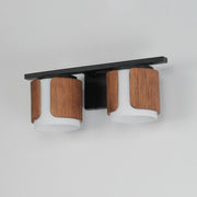 Maxim 21712SWWNBK Draughtsman 2 Light Bath Vanity | Walnut / Black