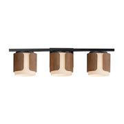 Maxim 21713SWWNBK Draughtsman 3 Light Bath Vanity | Walnut / Black