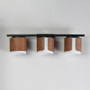Maxim 21713SWWNBK Draughtsman 3 Light Bath Vanity | Walnut / Black