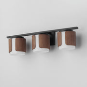 Maxim 21713SWWNBK Draughtsman 3 Light Bath Vanity | Walnut / Black