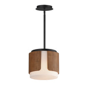 Maxim 21714SWWNBK Draughtsman 10" Semi Flush Mount Pendant | Walnut / Black