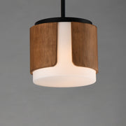 Maxim 21714SWWNBK Draughtsman 10" Semi Flush Mount Pendant | Walnut / Black