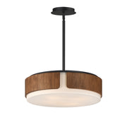 Maxim 21716SWWNBK Draughtsman 18" Semi Flush Mount Pendant | Walnut / Black