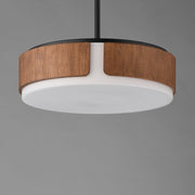 Maxim 21716SWWNBK Draughtsman 18" Semi Flush Mount Pendant | Walnut / Black