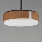 Maxim 21716SWWNBK Draughtsman 18" Semi Flush Mount Pendant | Walnut / Black