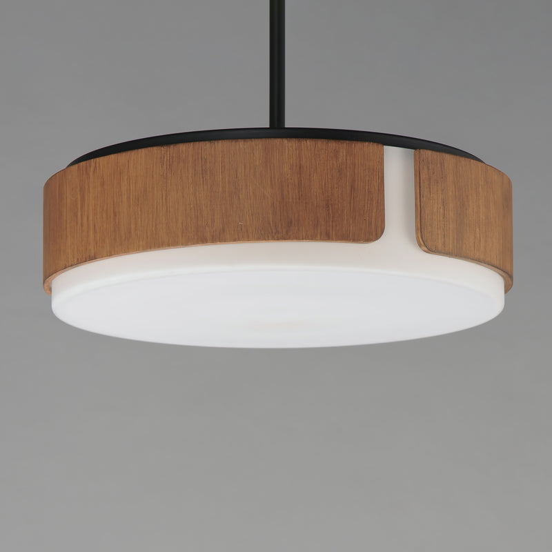 Maxim 21716SWWNBK Draughtsman 18" Semi Flush Mount Pendant | Walnut / Black