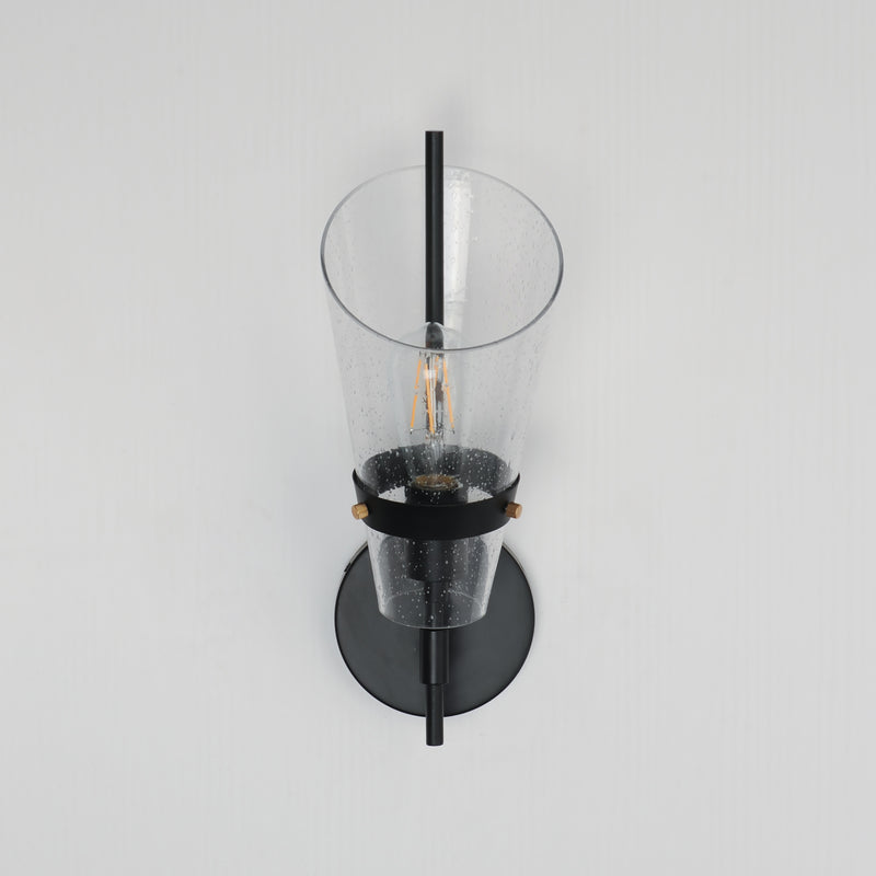 Maxim 21721CDDBZAB Finch 1 Light Wall Sconce | Dark Bronze/Antique Brass