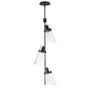 Maxim 21723CDDBZAB Finch 3 Light Vertical Pendant | Dark Bronze/Antique Brass