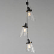 Maxim 21723CDDBZAB Finch 3 Light Vertical Pendant | Dark Bronze/Antique Brass