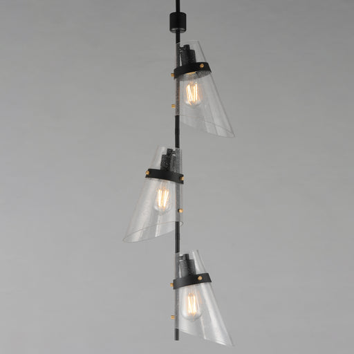 Maxim 21723CDDBZAB Finch 3 Light Vertical Pendant | Dark Bronze/Antique Brass