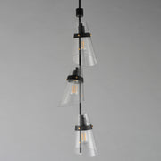 Maxim 21723CDDBZAB Finch 3 Light Vertical Pendant | Dark Bronze/Antique Brass