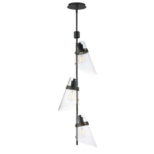 Maxim 21723CDDBZAB Finch 3 Light Vertical Pendant | Dark Bronze/Antique Brass
