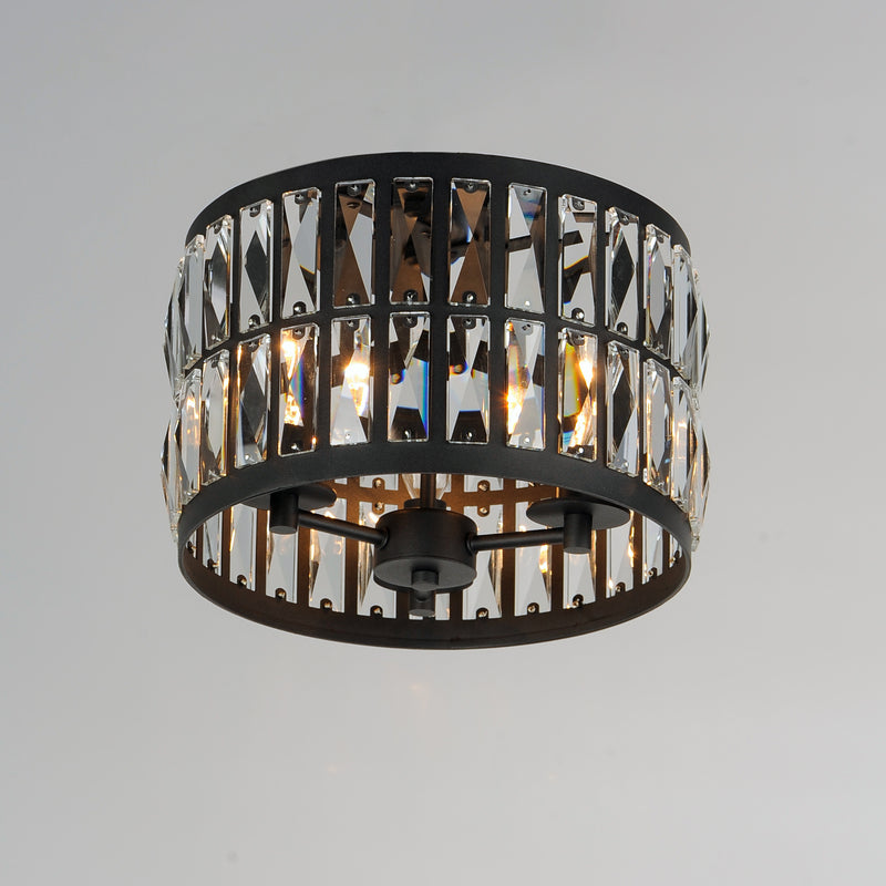 Maxim 21810BCBK Madeline 3 Light Flush Mount | Black