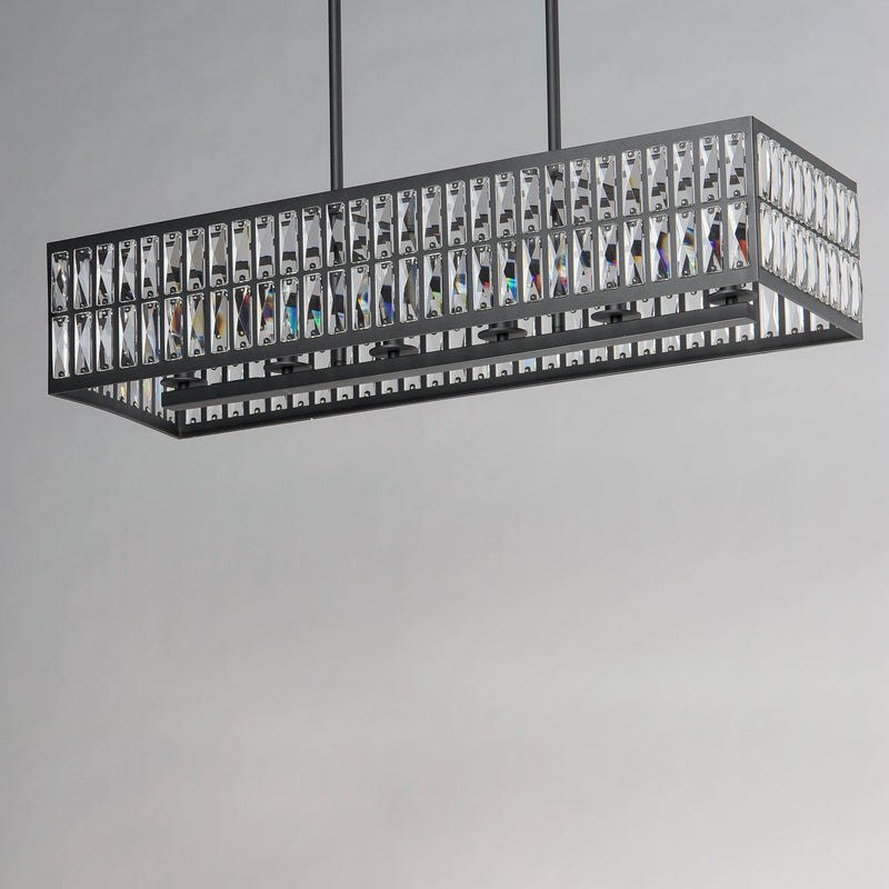 Maxim 21817BCBK Madeline 6 Light Linear Pendant | Black