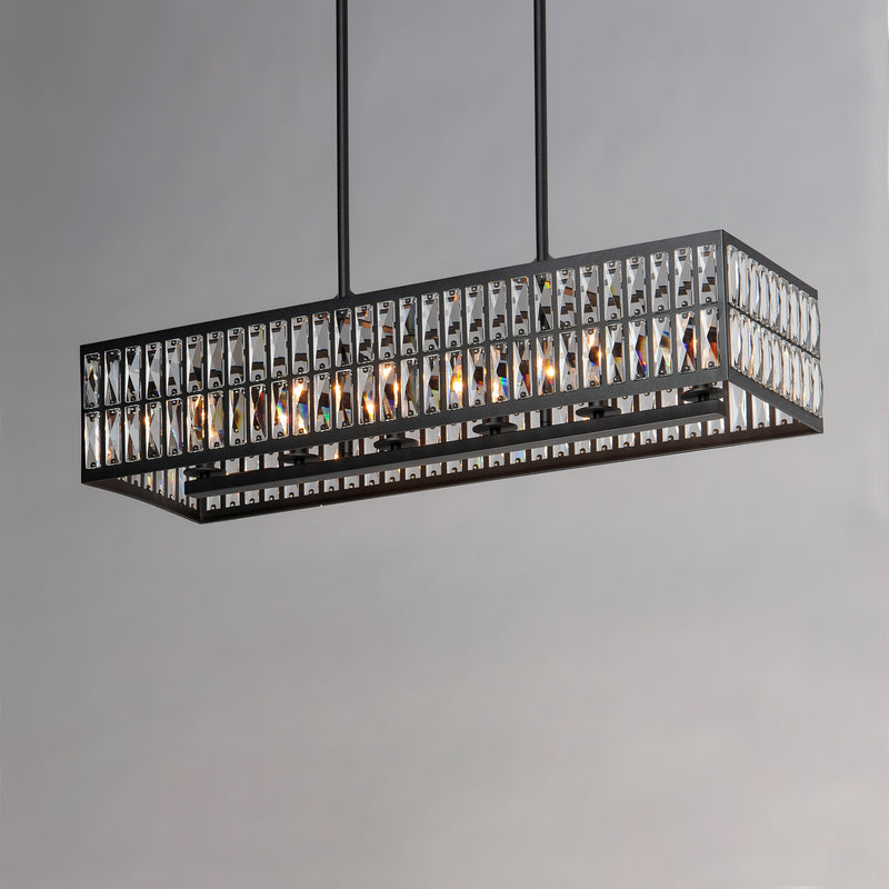 Maxim 21817BCBK Madeline 6 Light Linear Pendant | Black