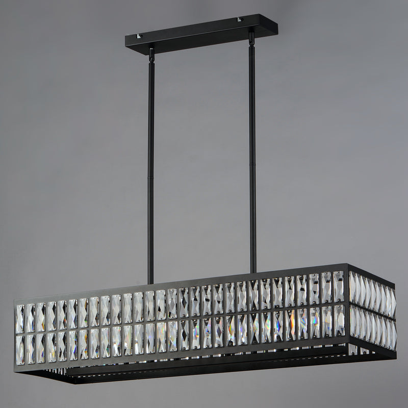 Maxim 21817BCBK Madeline 6 Light Linear Pendant | Black