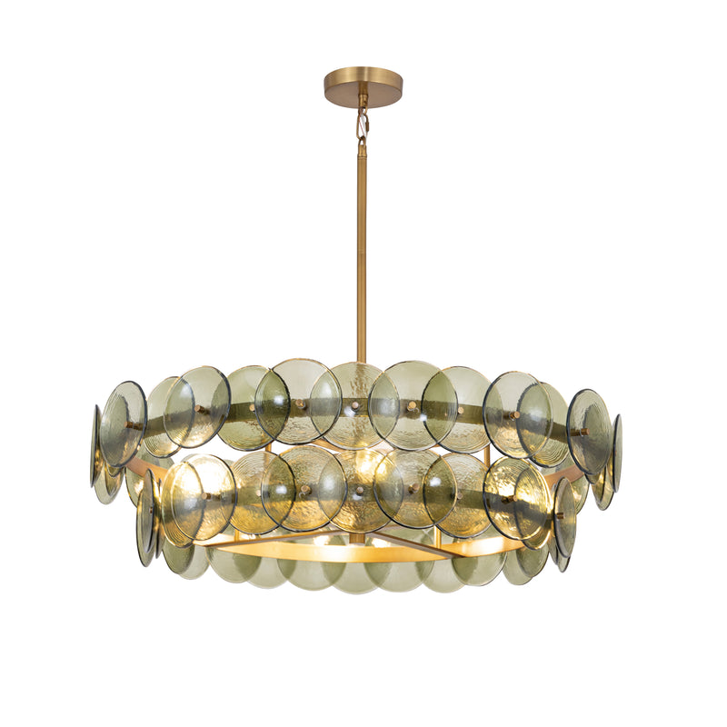 Maxim 21823GNWBR Loren 30" Chandelier | Weathered Brass