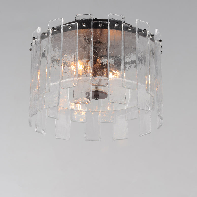 Maxim 21832AGDBZ Warren 2 Light Flush Mount | Dark Bronze