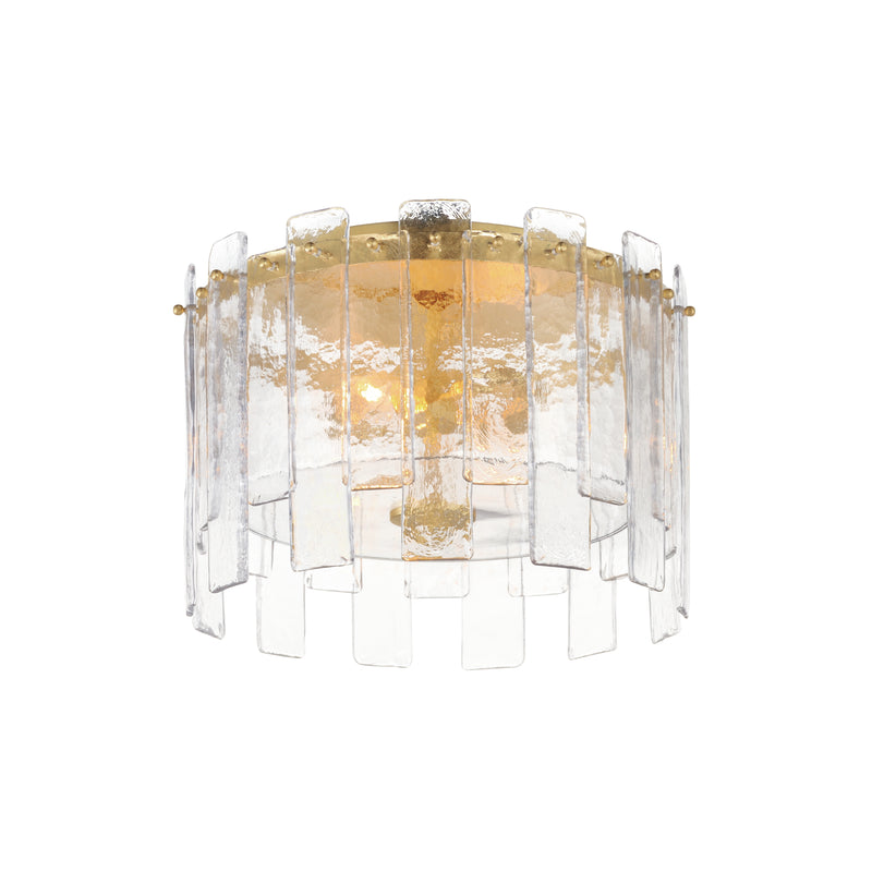 Maxim 21832AGGL Warren 2 Light Flush Mount | Gold Leaf
