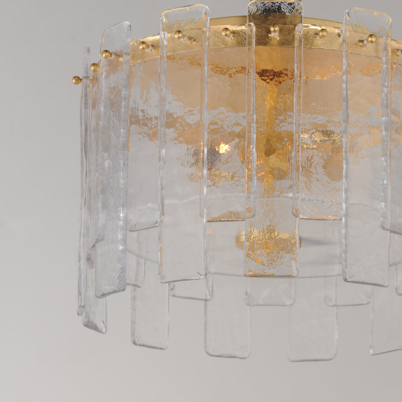 Maxim 21832AGGL Warren 2 Light Flush Mount | Gold Leaf