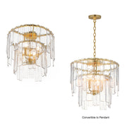 Maxim 21833AGGL Warren 4 Light Semi Flush Pendant | Gold Leaf