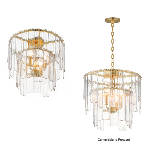 Maxim 21833AGGL Warren 4 Light Semi Flush Pendant | Gold Leaf