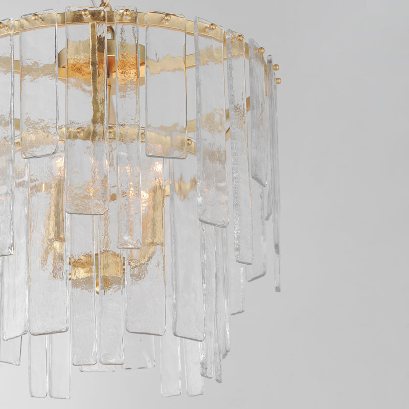 Maxim 21833AGGL Warren 4 Light Semi Flush Pendant | Gold Leaf
