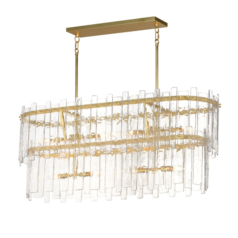 Maxim 21838AGGL Warren 8 Light Linear | Gold Leaf