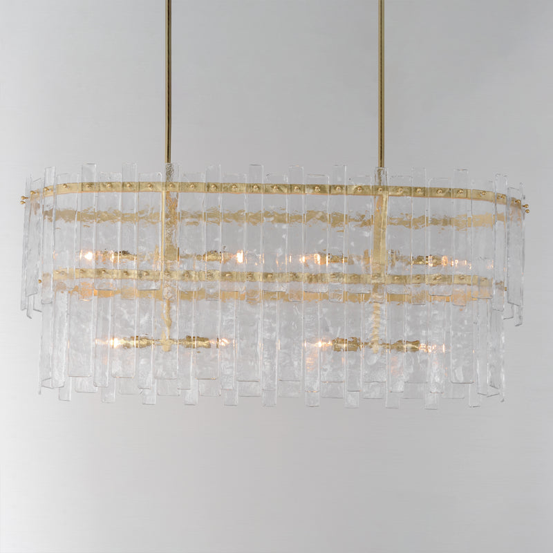 Maxim 21838AGGL Warren 8 Light Linear | Gold Leaf