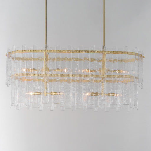 Maxim 21838AGGL Warren 8 Light Linear | Gold Leaf