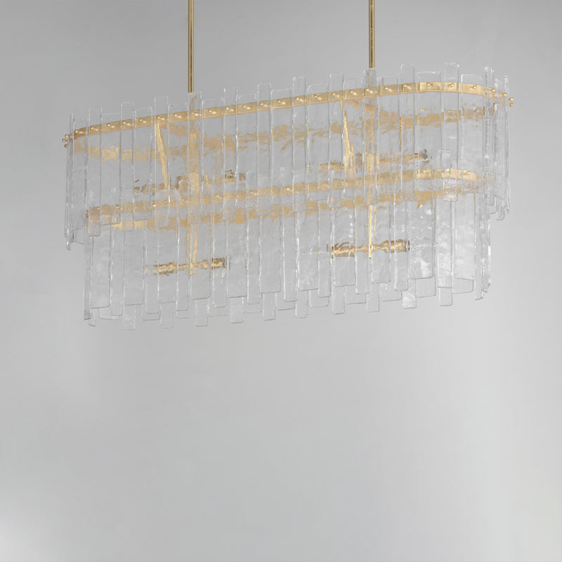 Maxim 21838AGGL Warren 8 Light Linear | Gold Leaf
