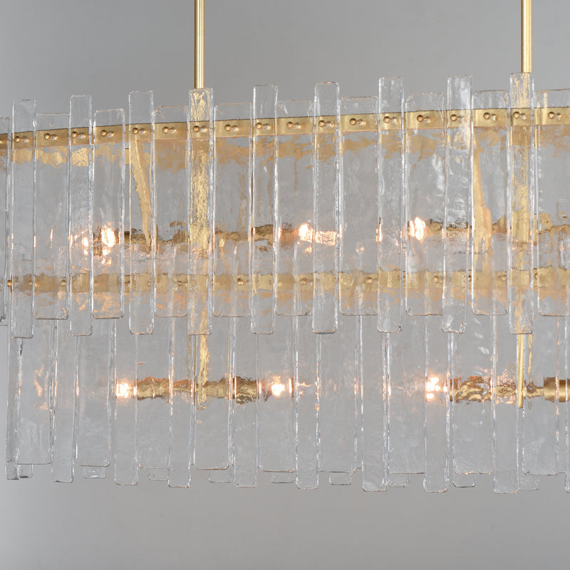 Maxim 21838AGGL Warren 8 Light Linear | Gold Leaf