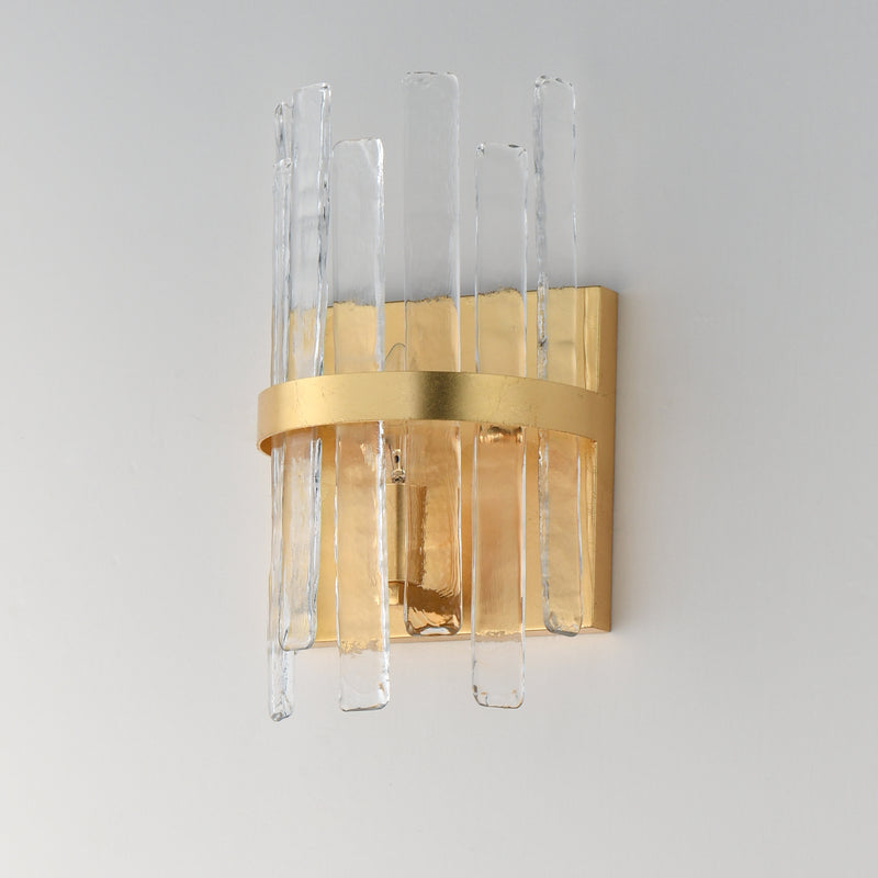 Maxim 21839AGGL Warren 1 Light Wall Sconce | Gold Leaf