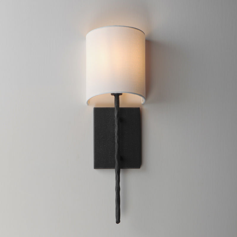 Maxim 21840WTBS Martel 1 Light Wall Sconce | Blacksmith