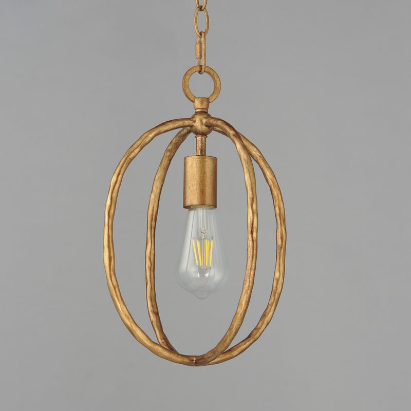 Maxim 21841EG Martel 1 Light Mini Pendant | Etruscan Gold