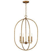 Maxim 21843EG Martel 4 Light Pendant | Etruscan Gold