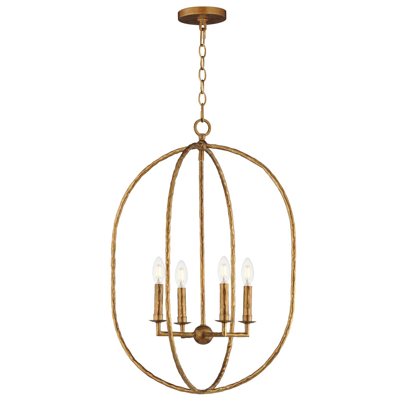 Maxim 21843EG Martel 4 Light Pendant | Etruscan Gold