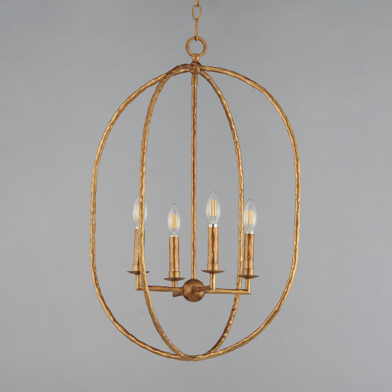 Maxim 21843EG Martel 4 Light Pendant | Etruscan Gold