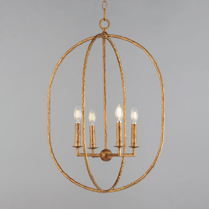 Maxim 21843EG Martel 4 Light Pendant | Etruscan Gold